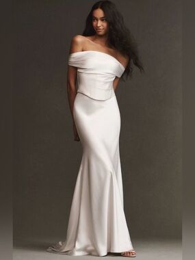 watters ilene strapless a line lace wedding dress Xoxo